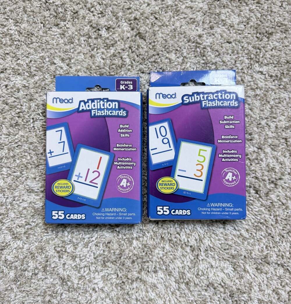 Mead Addition and Subtraction Flashcards Grades K-3 Set of 2